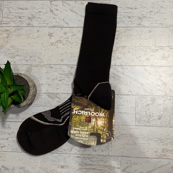 Woolrich Merino Lambswool Lot Brown Hiking Socks Men Large - Picture 5 of 6